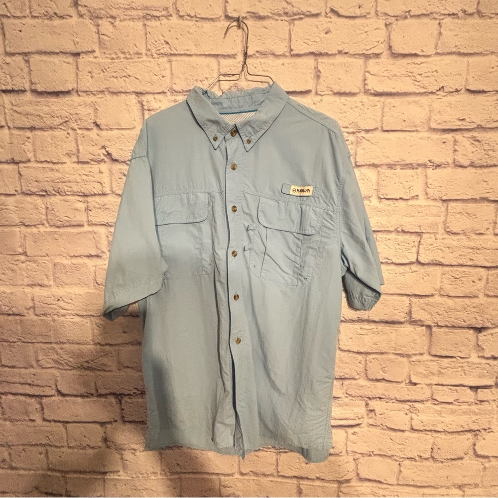 Magellan Outdoors Light Blue Men's Shirt